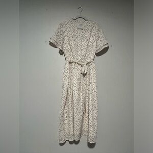 Cream and polka dot dress in size 14